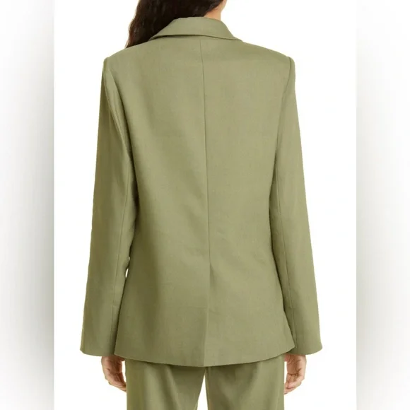 Veronica Beard Army Green "Sevi" single-breasted dickey jacket NWT 12 - Picture 4 of 14